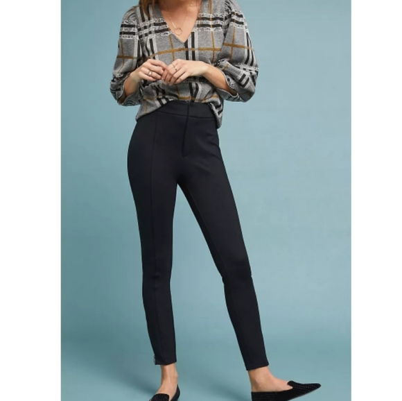 Anthropologie Pants - ANTHROPOLOGIE The Essential Slim Pants Ankle Zip | Black
